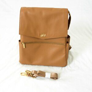Freshly Picked Tan Leather Convertible Baby Backpack